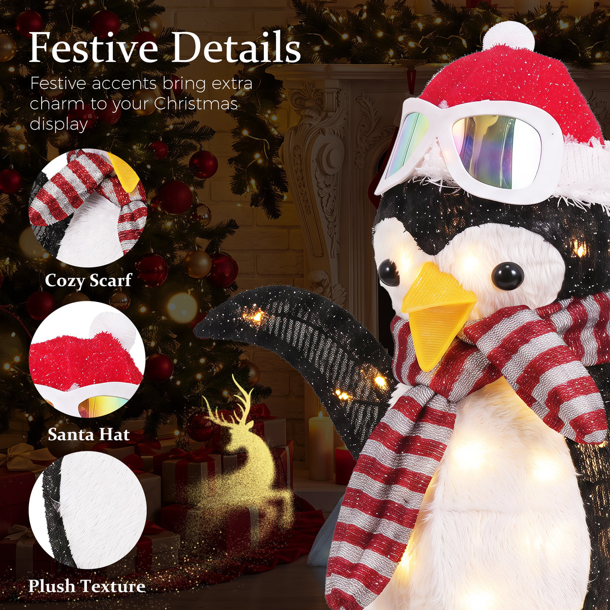 Penguin Sled Christmas Light