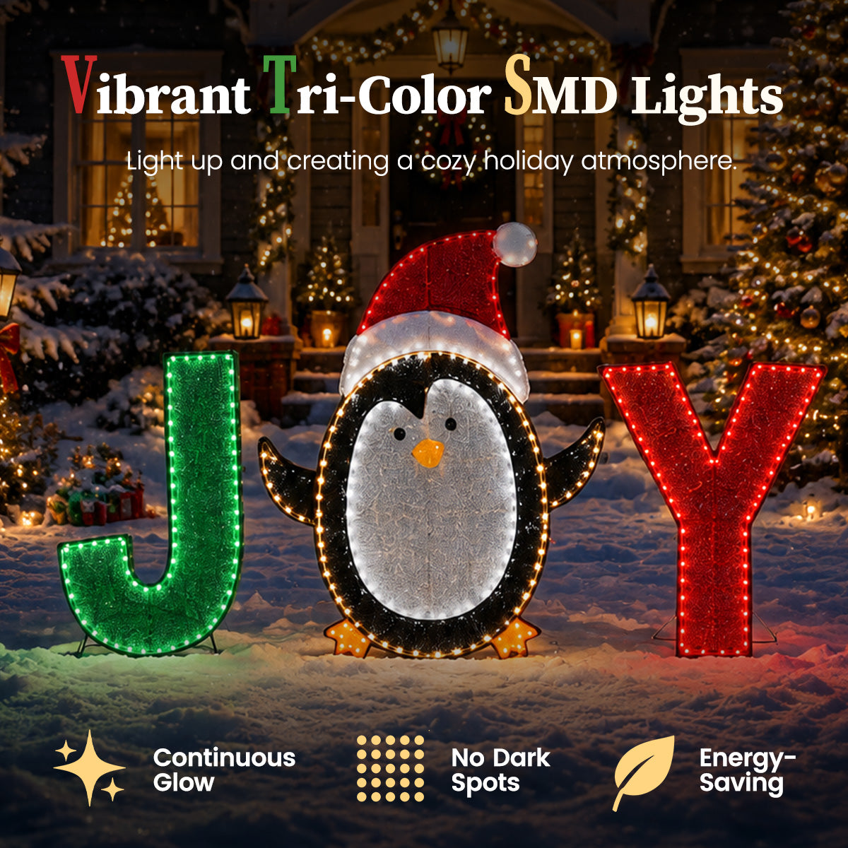 3‑Piece Lighted JOY Letter Sign