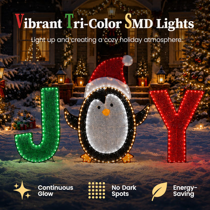 3‑Piece Lighted JOY Letter Sign