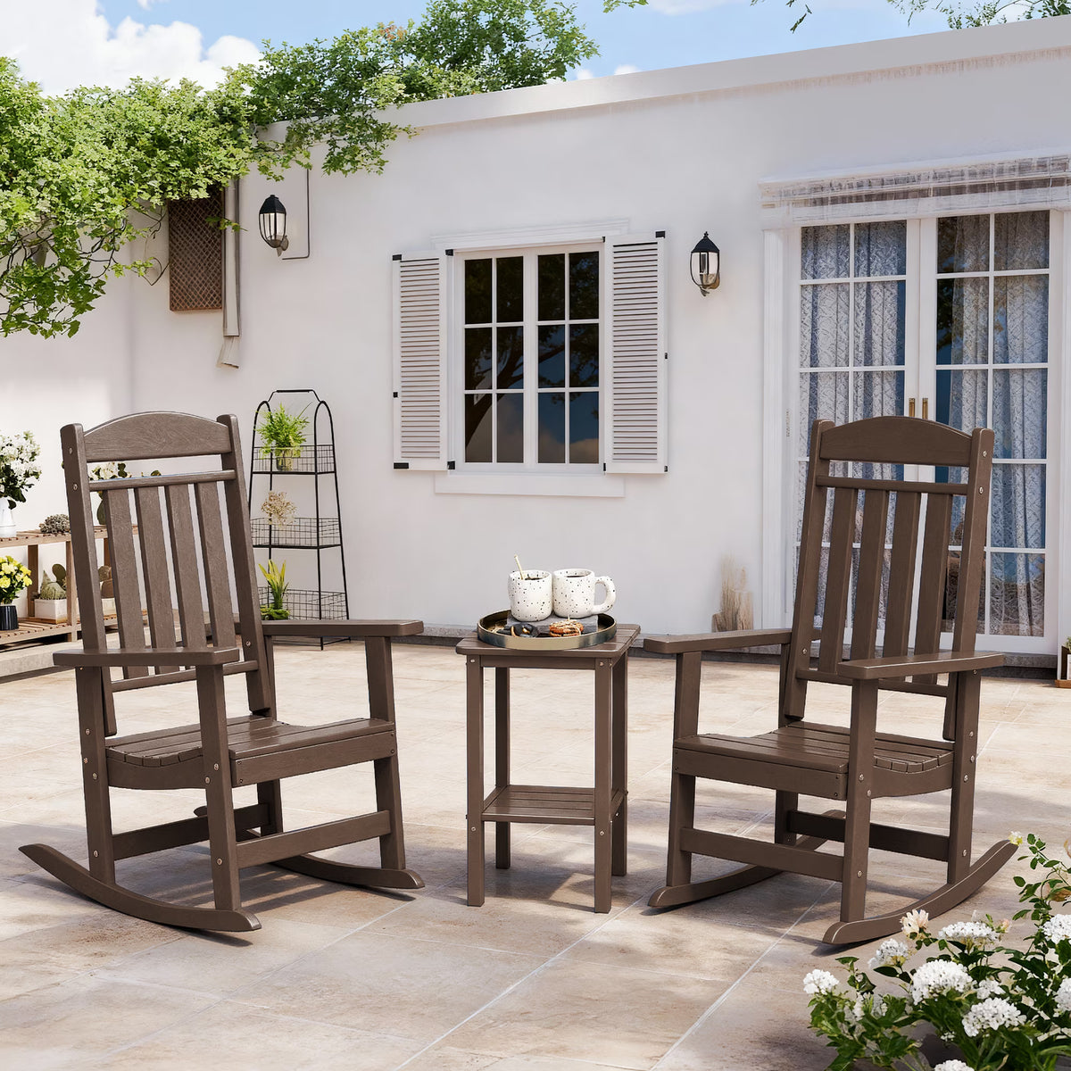 Modern HDPE Patio Rocking Chairs