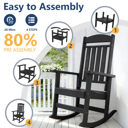 Modern HDPE Patio Rocking Chairs