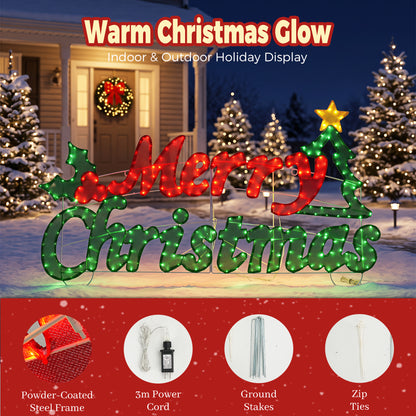 72 Inch Merry Christmas Light Sign