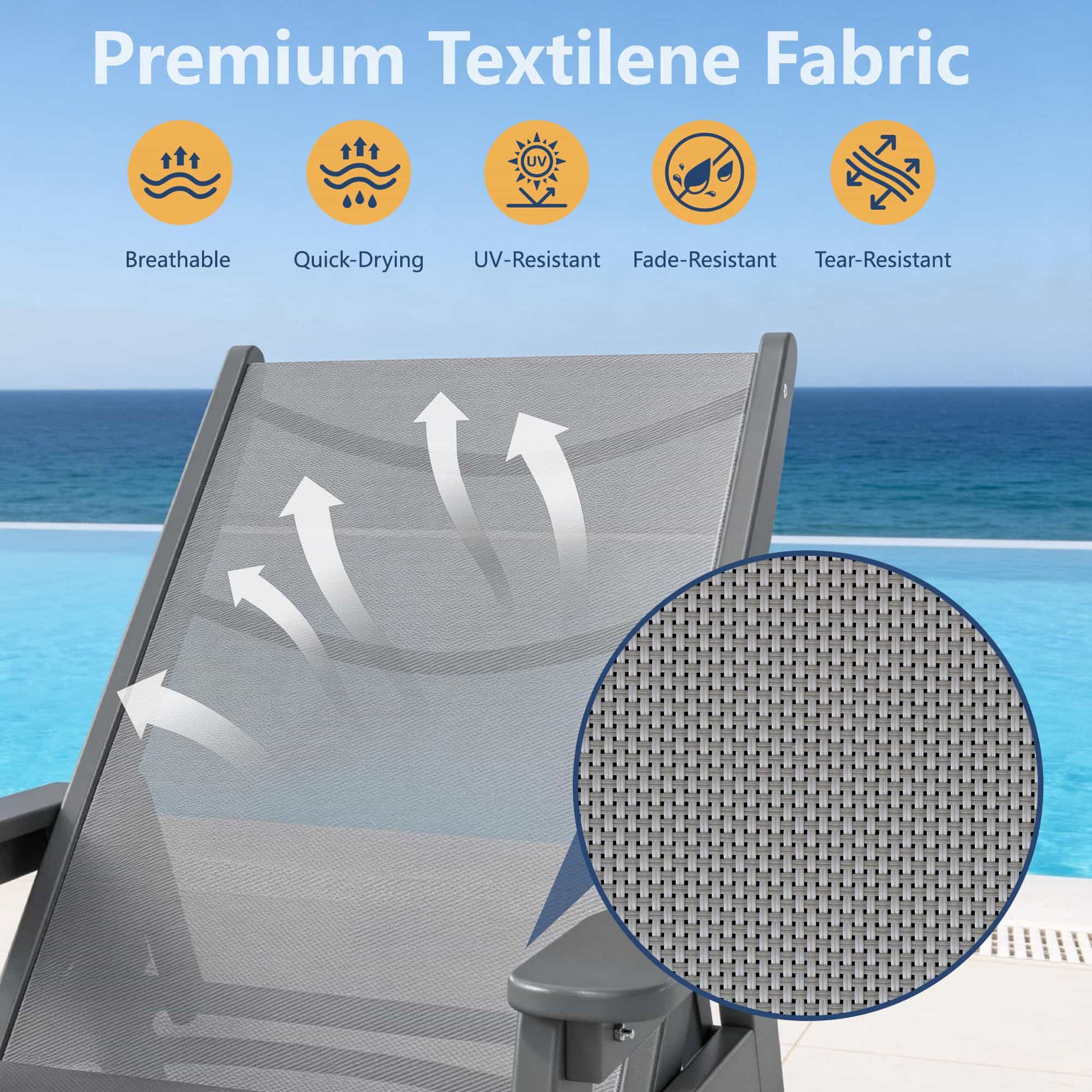 Resort-Style Poolside Chaise Lounge Chair – Foowin