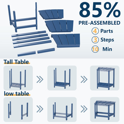 HDPE 2-Tier Outdoor Side Table