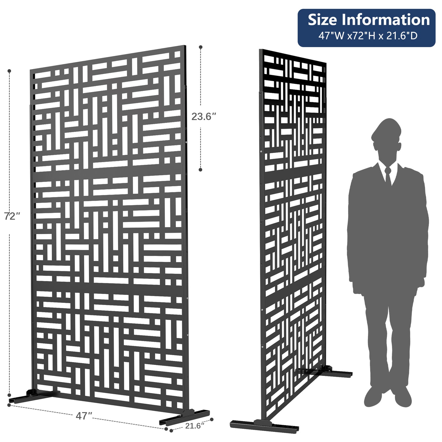 Outdoor Metal Privacy Screen Galvanized Decorative Screen