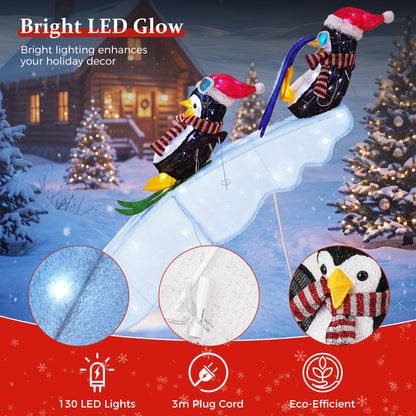 Penguin Sled Christmas Light