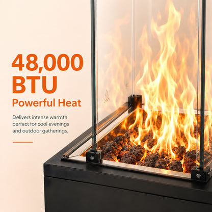 55" Propane Fire Pit Column