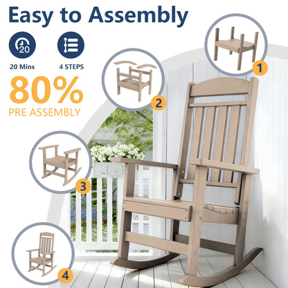 Modern HDPE Patio Rocking Chairs