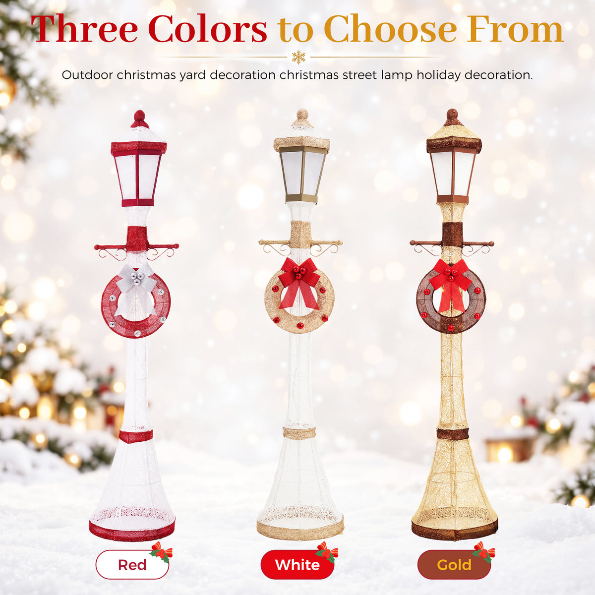 6FT Outdoor Christmas Lamppost