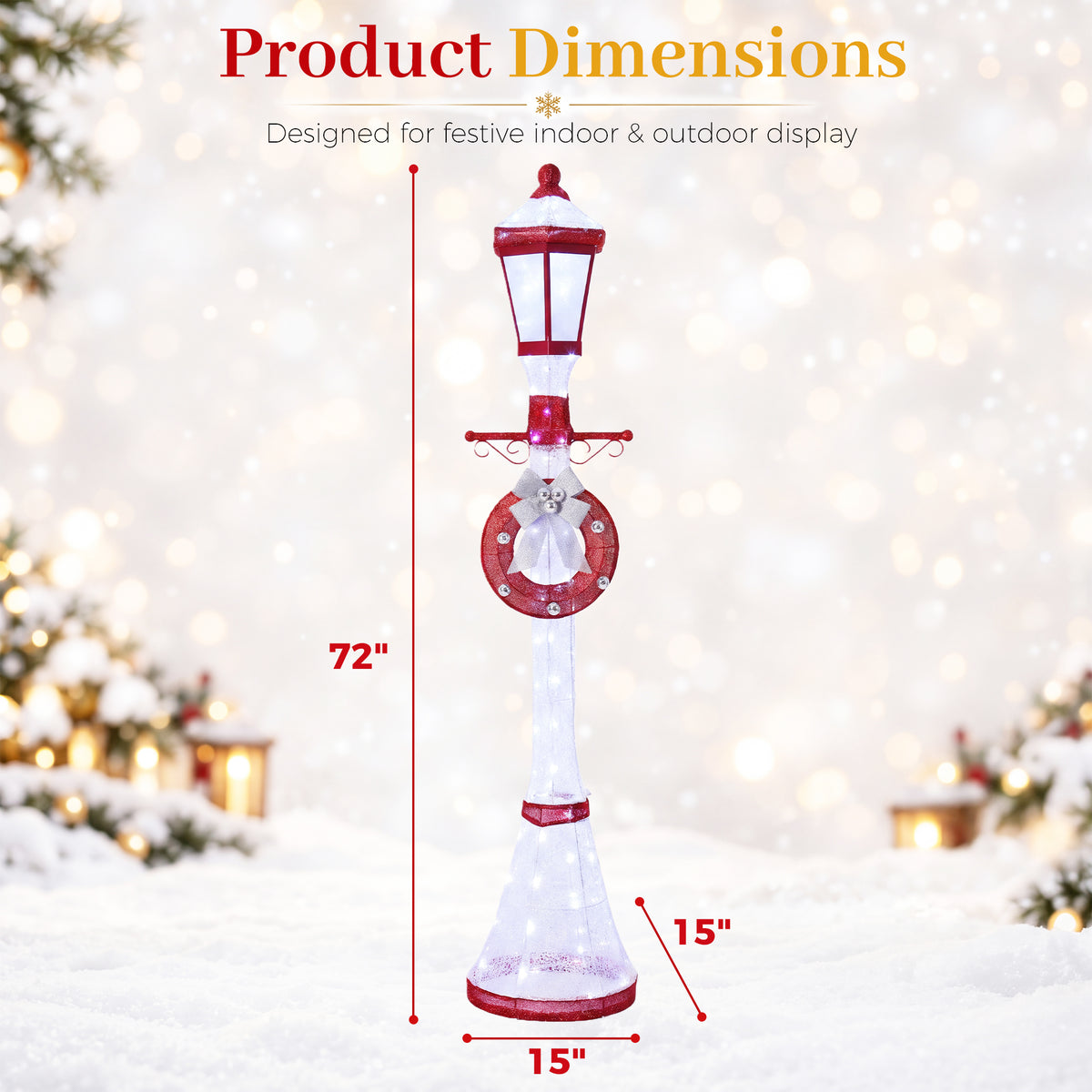 6FT Outdoor Christmas Lamppost