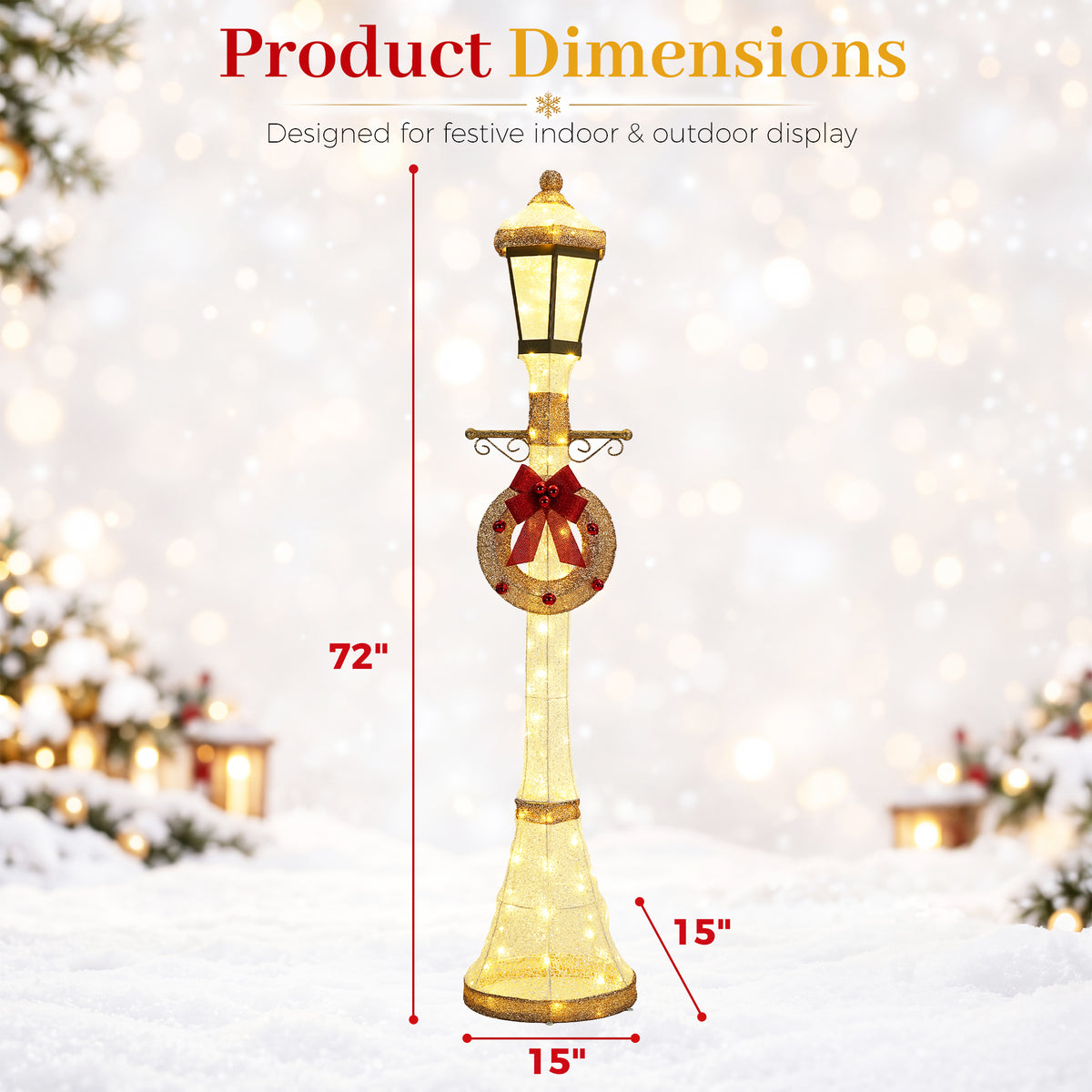 6FT Outdoor Christmas Lamppost