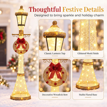 6FT Outdoor Christmas Lamppost
