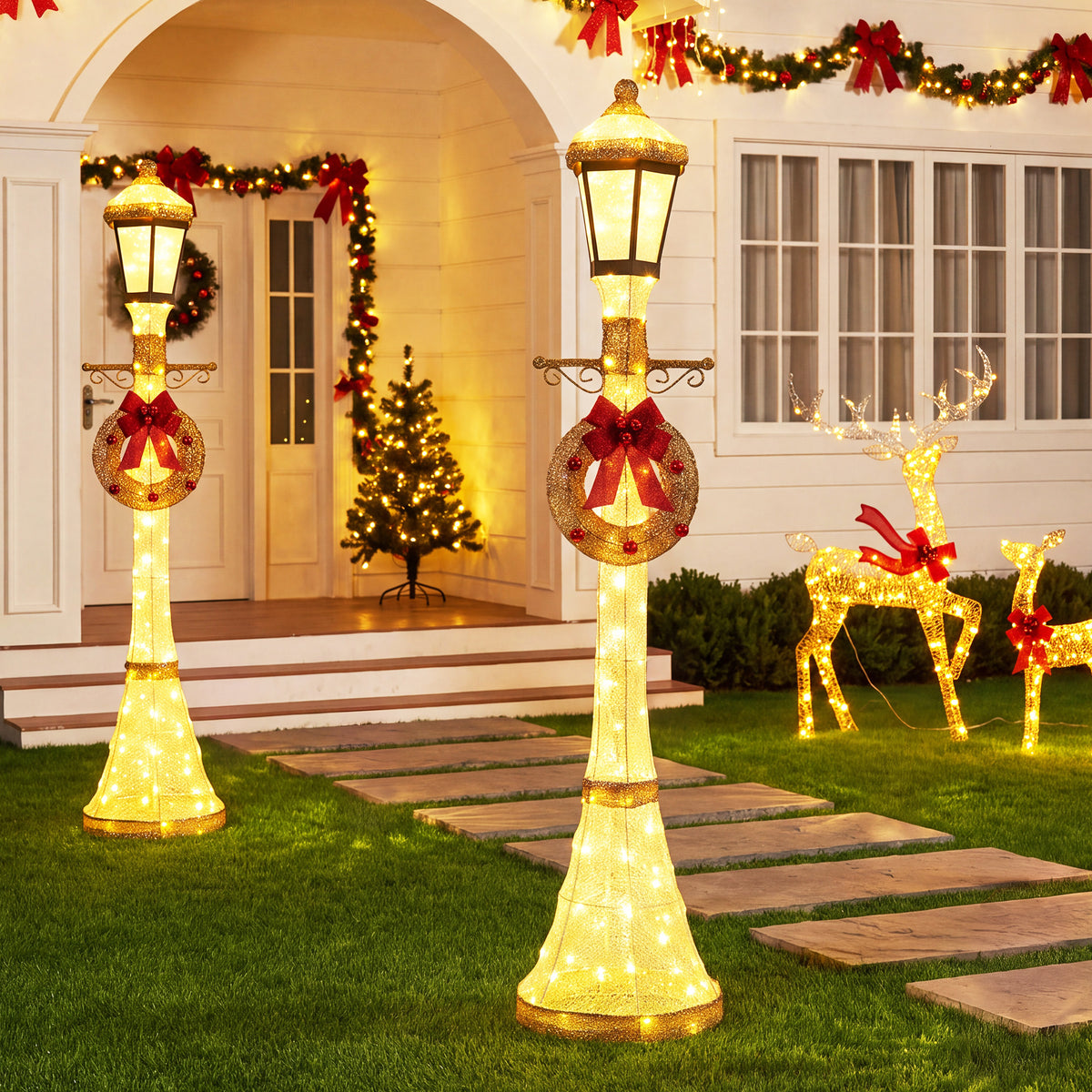 6FT Outdoor Christmas Lamppost
