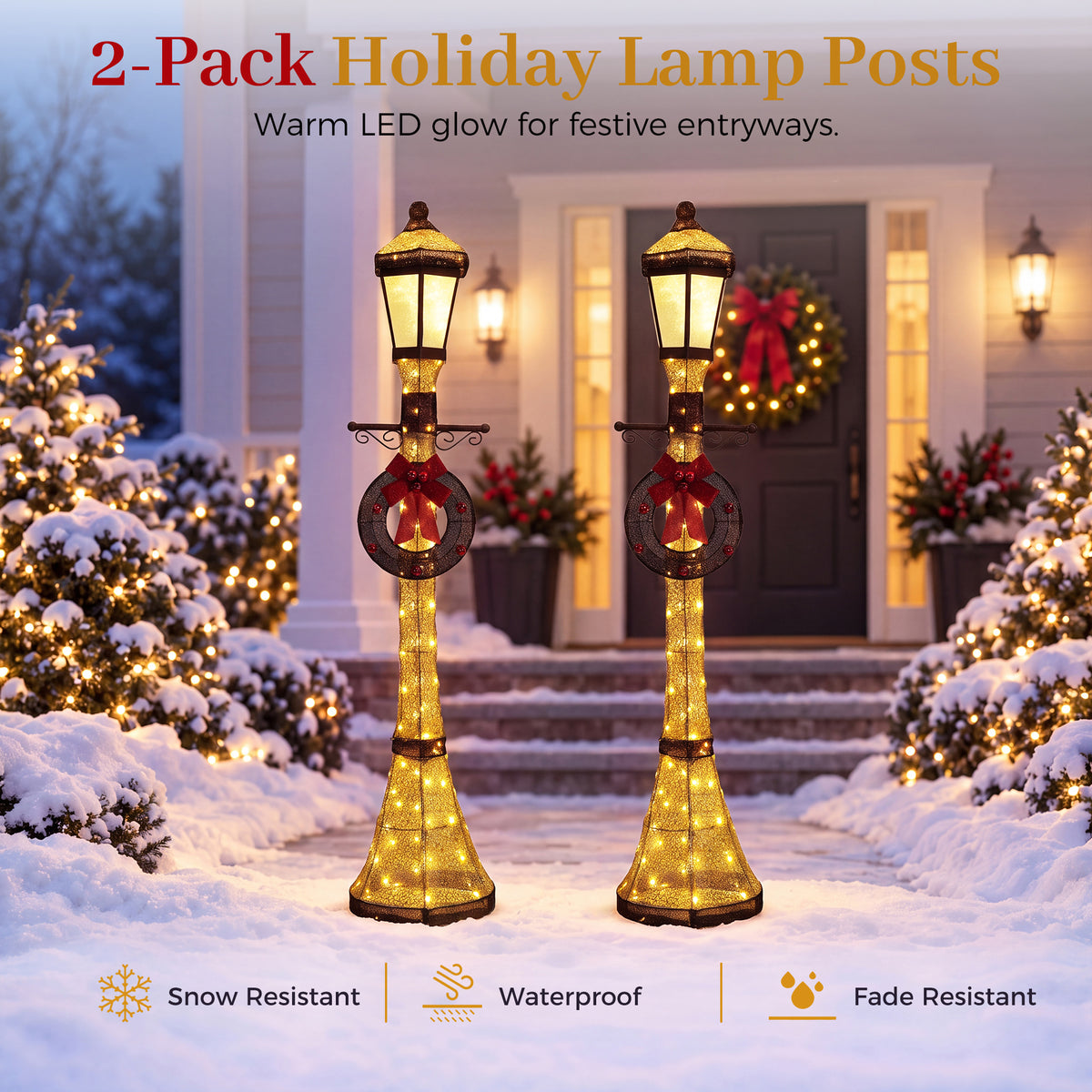 6FT Outdoor Christmas Lamppost