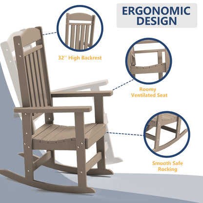 Modern HDPE Patio Rocking Chairs