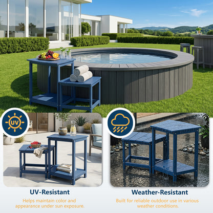HDPE 2-Tier Outdoor Side Table