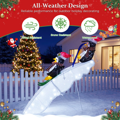 Penguin Sled Christmas Light