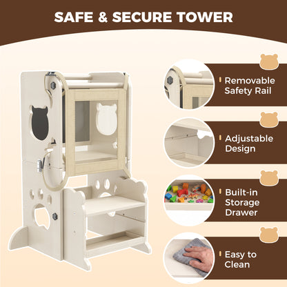 4-in-1 Toddler Standing Tower