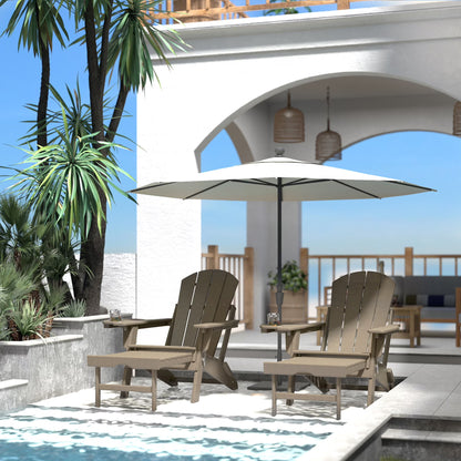 All-Weather Adjustable Adirondack Chair with Ottoman