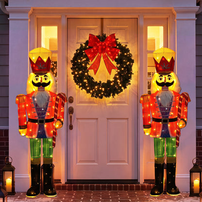 Warm White Glowing Soldier Nutcracker with 100 Lights