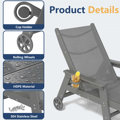 Resort-Style Poolside Chaise Lounge Chair – Foowin