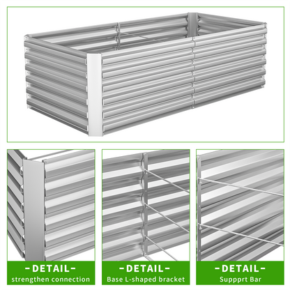 Outdoor Metal Raised Garden Bed

