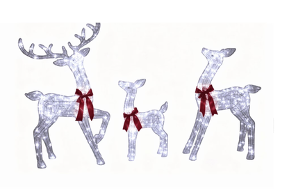 3-Piece Large Christmas Deer Family