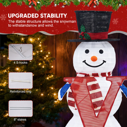 3Pcs 3D Lighted Pop-Up Snowman Family Set