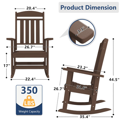 Modern HDPE Patio Rocking Chairs