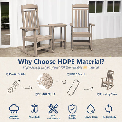 Modern HDPE Patio Rocking Chairs