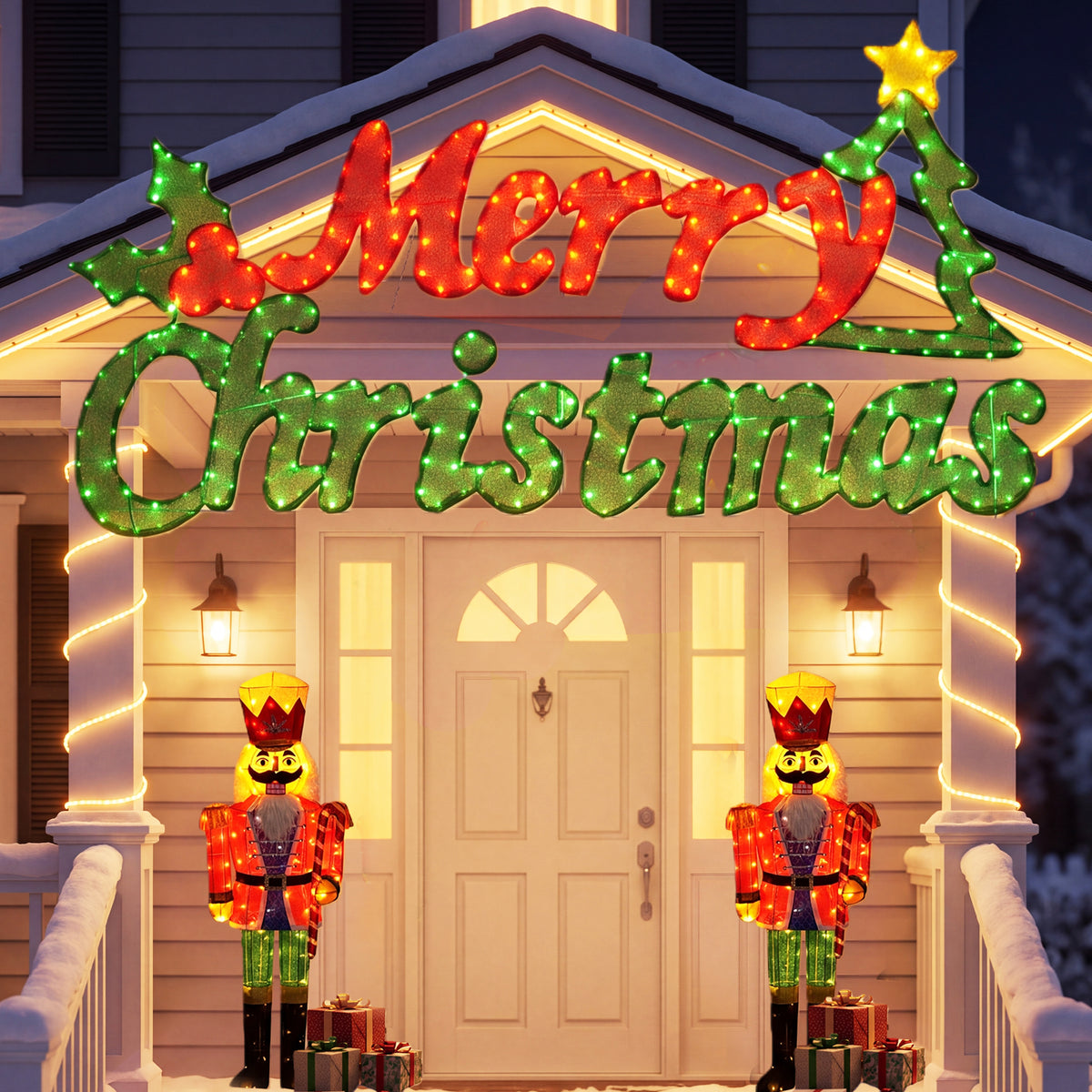 72 Inch Merry Christmas Light Sign