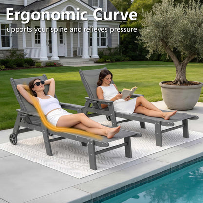 Resort-Style Poolside Chaise Lounge Chair – Foowin