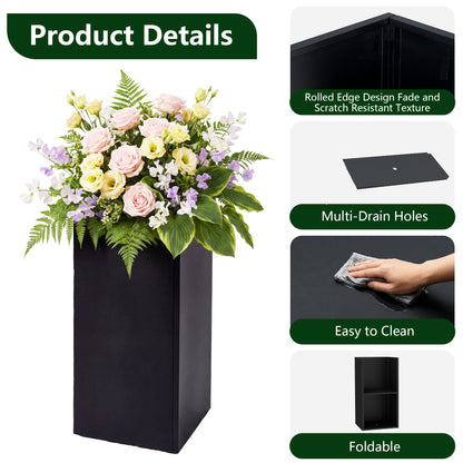 Metal Tall Rectangular Planter