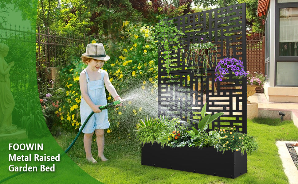 Outdoor Raised Garden Bed for Climbing Plants