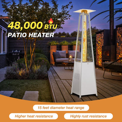 Outdoor 48000 BTU Patio Heater - Silver