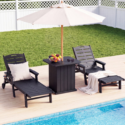 Outdoor Umbrella Side Table with Umbrella Hole