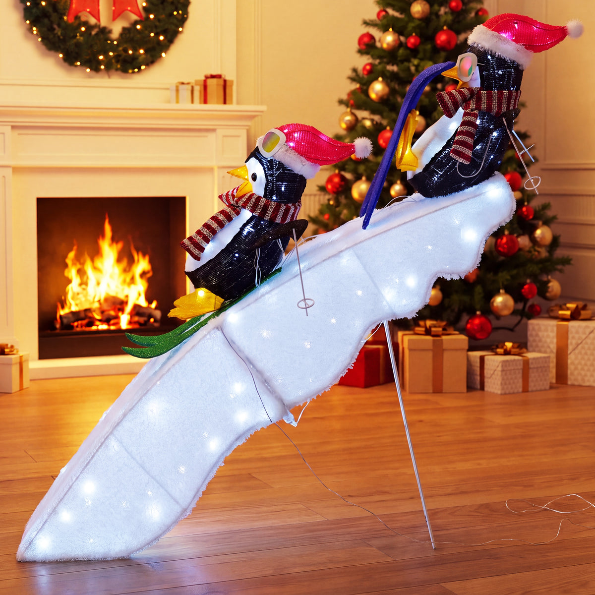 Penguin Sled Christmas Light
