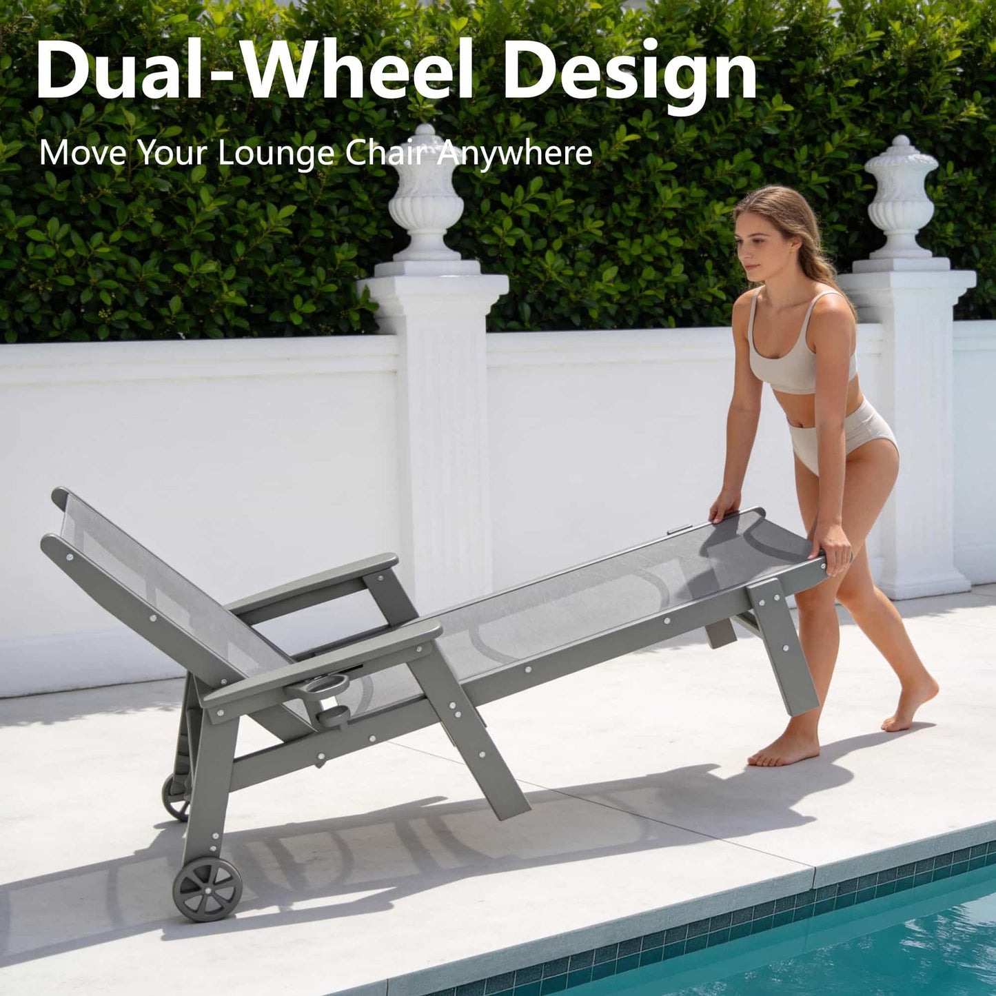 Resort-Style Poolside Chaise Lounge Chair – Foowin