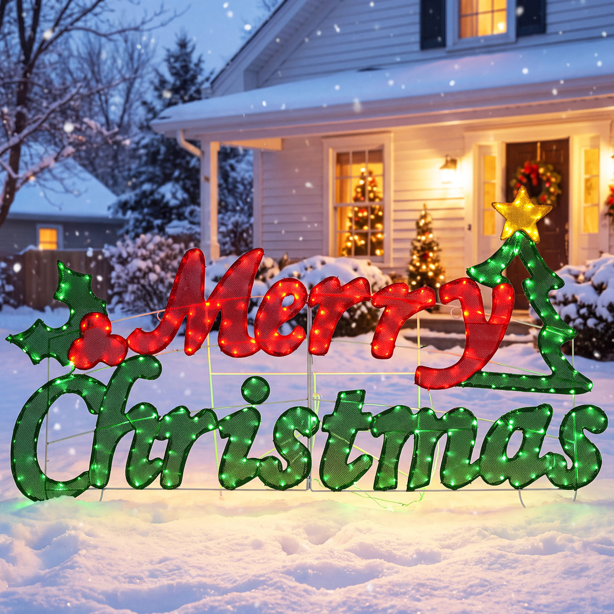 72 Inch Merry Christmas Light Sign