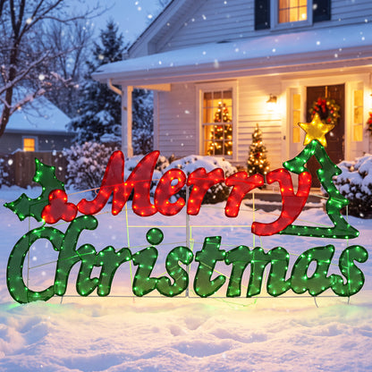 72 Inch Merry Christmas Light Sign