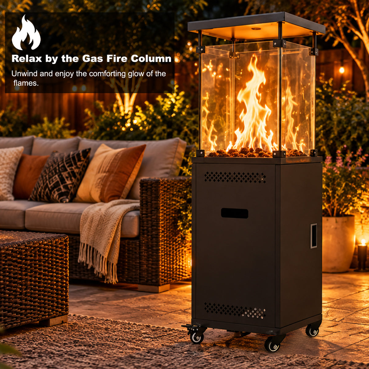 55" Propane Fire Pit Column