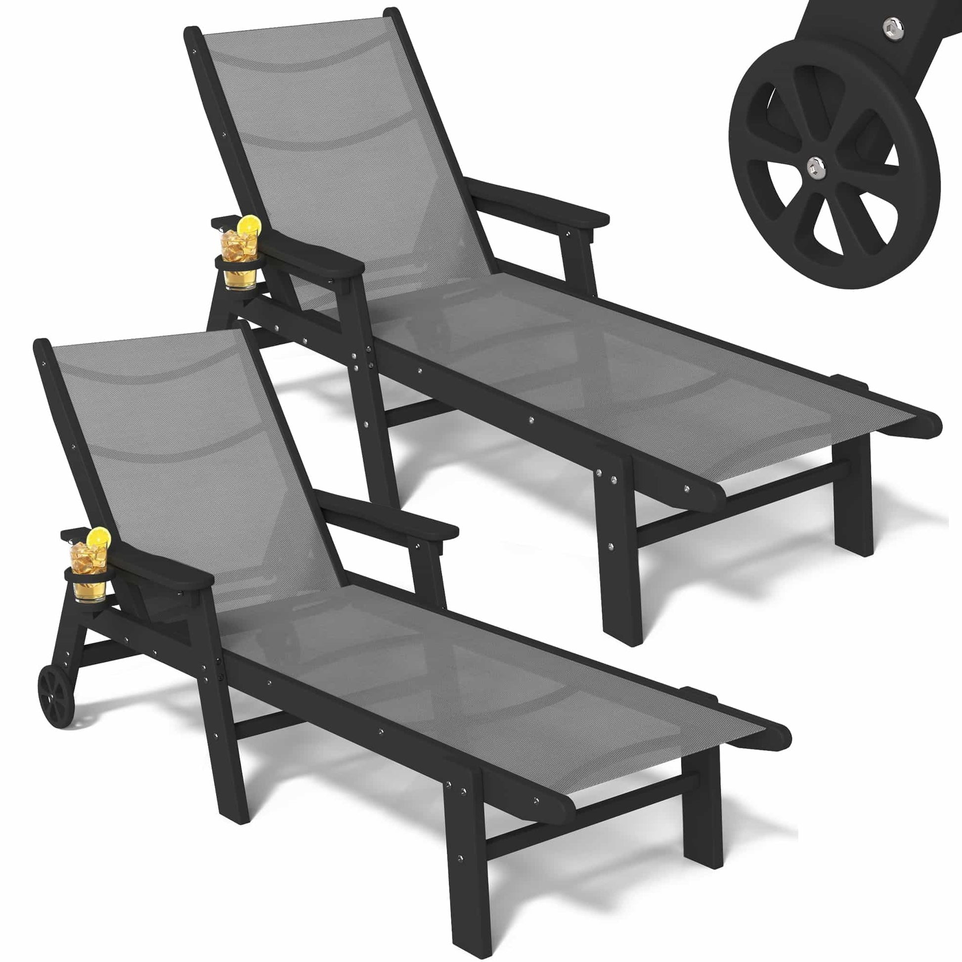 Resort-Style Poolside Chaise Lounge Chair – Foowin
