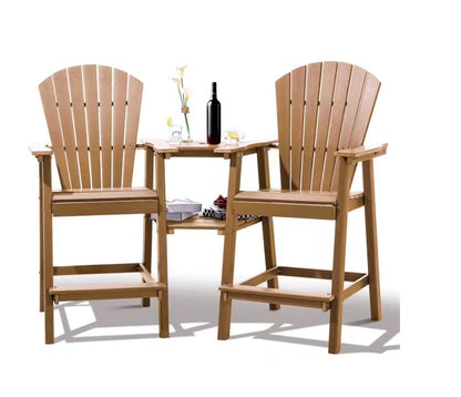 Backyard HDPE Tall Adirondack Chairs Set