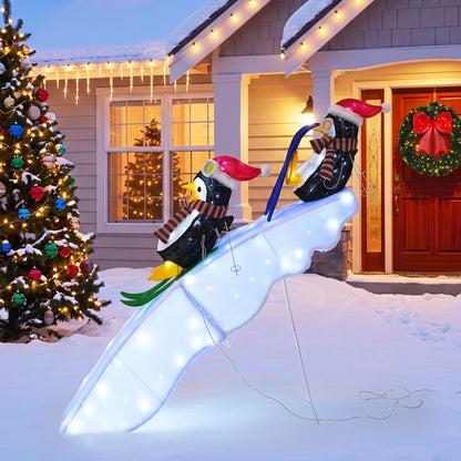 Penguin Sled Christmas Light