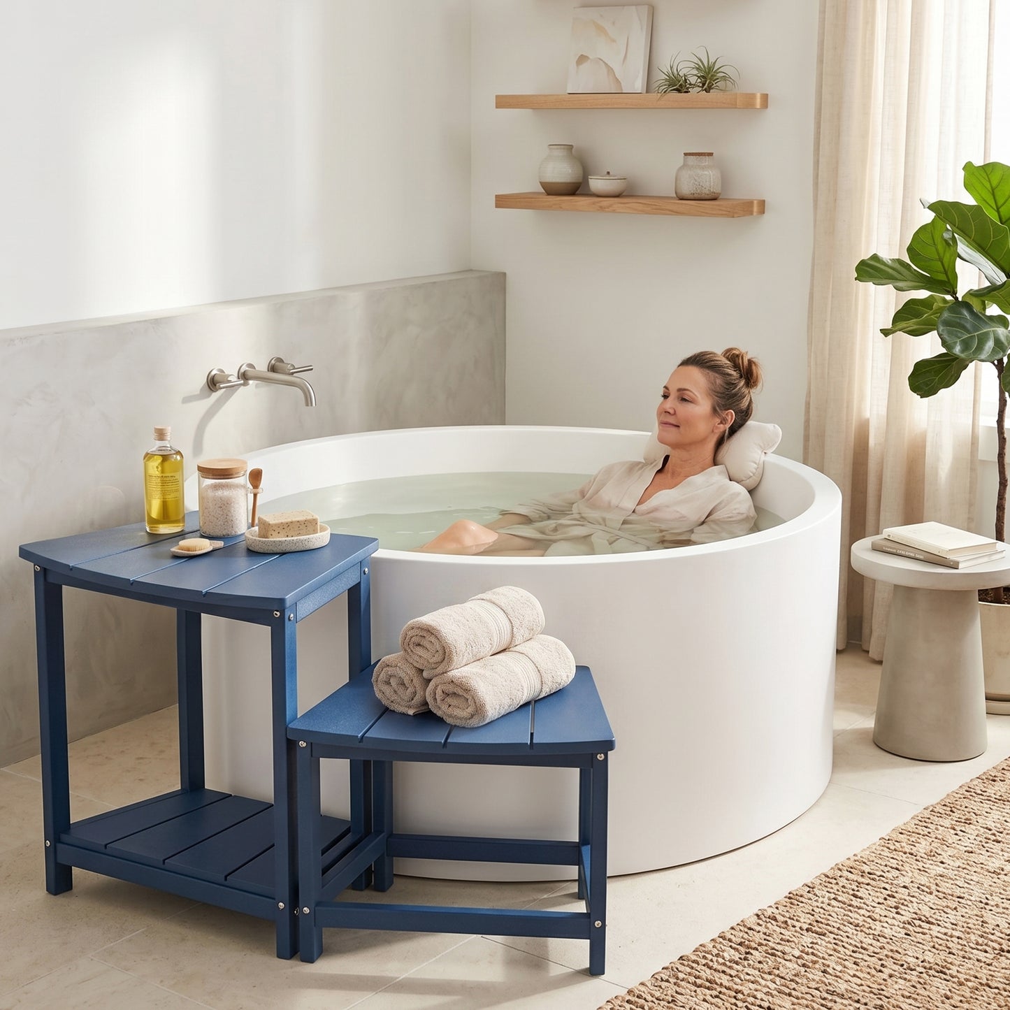 HDPE 2-Tier Outdoor Side Table