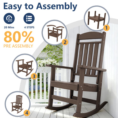 Modern HDPE Patio Rocking Chairs