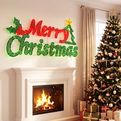 72 Inch Merry Christmas Light Sign