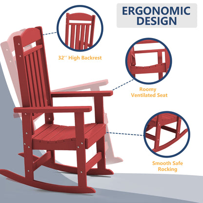 Modern HDPE Patio Rocking Chairs