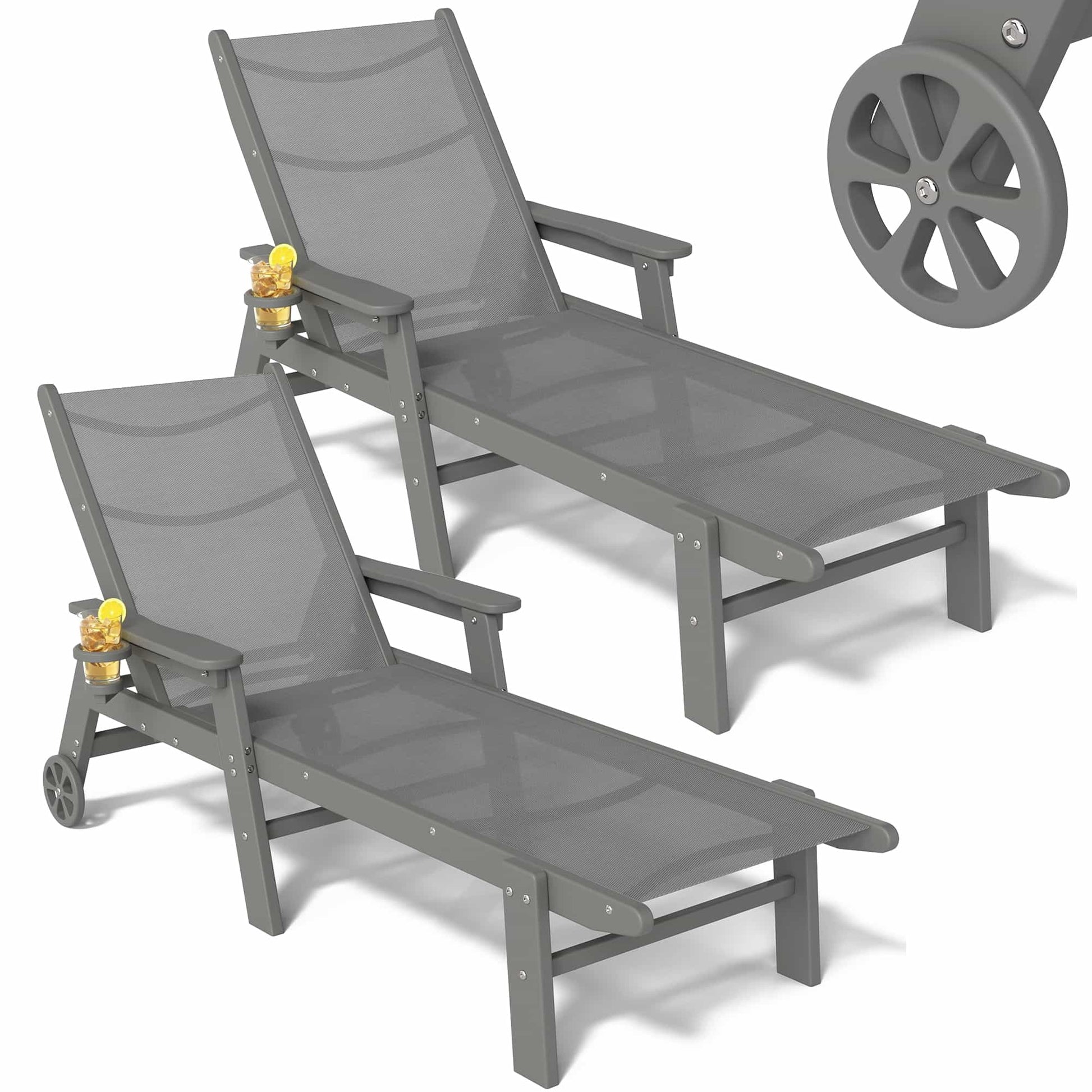 Resort-Style Poolside Chaise Lounge Chair – Foowin