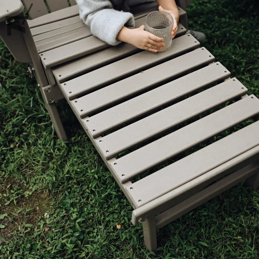 All-Weather Adjustable Adirondack Chair with Ottoman Foowin